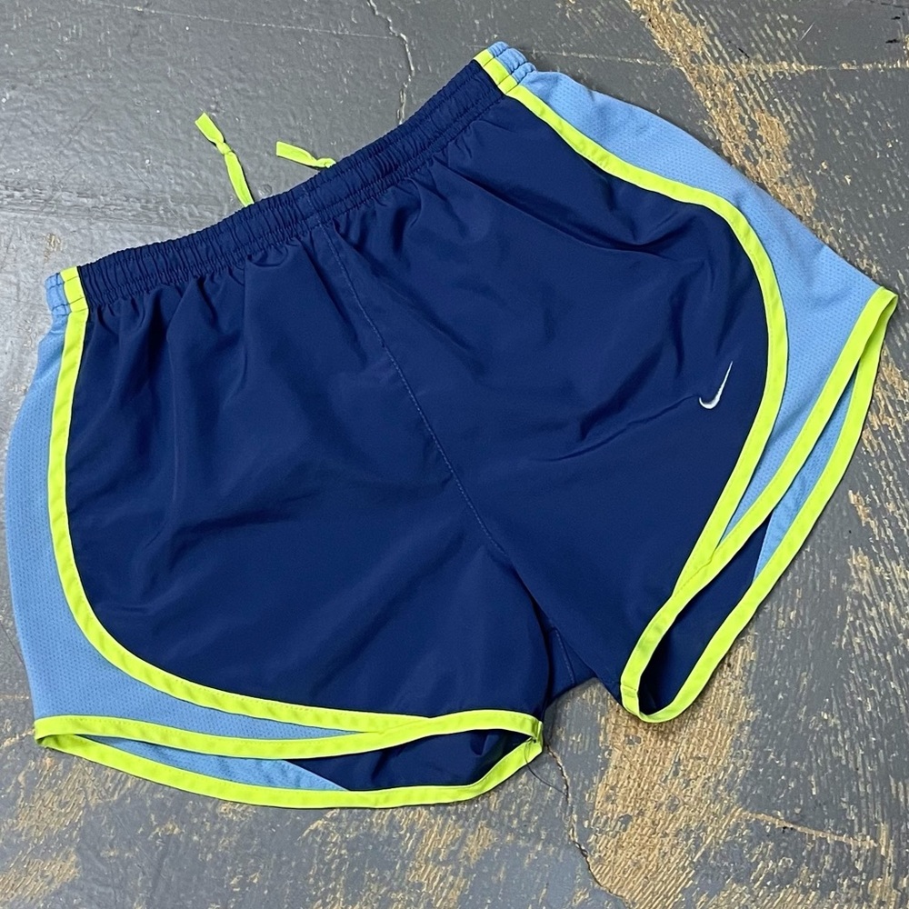 Nike 3” Running Fitness Shorts 624278-509 Blue XS Volt Women’s Work Out